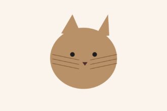 Illustration sobre d’un chat de type Maine Coon